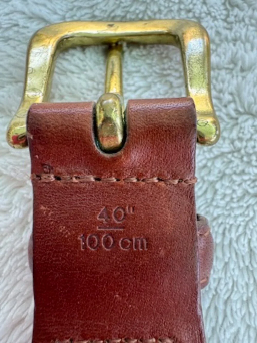 Coach Men's Belt Canvas Leather Brass Vintage Size 40
